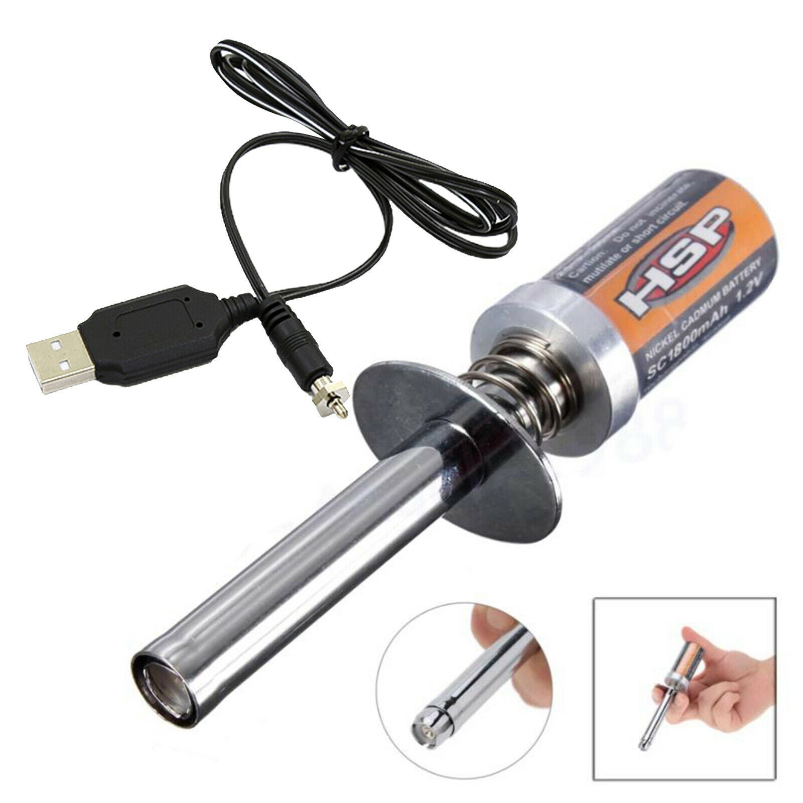 RC Nitro Starter Igniter Universal for 1/10 1/8 RC Rock Car Portable Spare