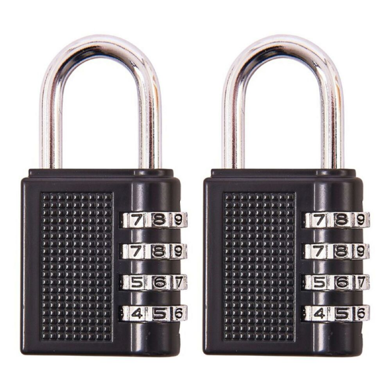 4-Digit Outdoor Weatherproof Safety School Lock Travel X2 Combination Padlock