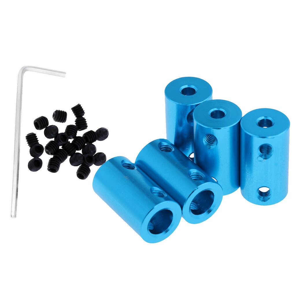 5x 4mm to 8mm Alloy Shaft Coupling Motor Coupler Connector for RC Car