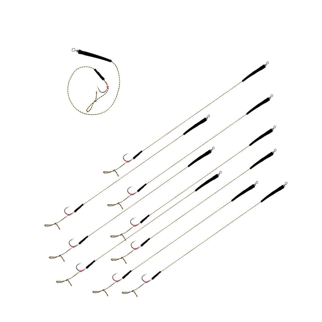 2 Pcs Carp Fishing Tackle Hair Rig Braided Braid Suitable for Fresh Salt Water