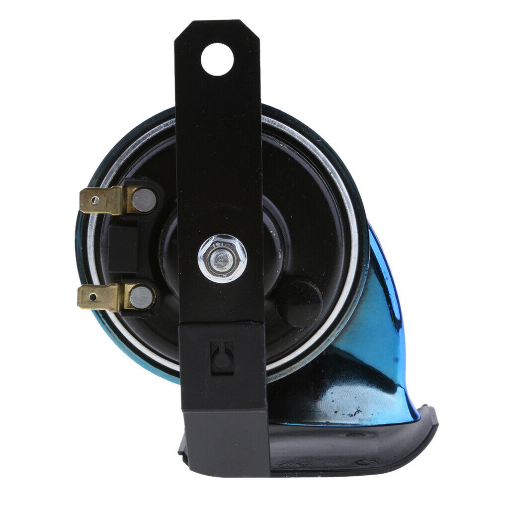 Car Motorcycle 130dB Loud Snail Air Horn Siren Waterproof 510hz 12V DC(Blue)