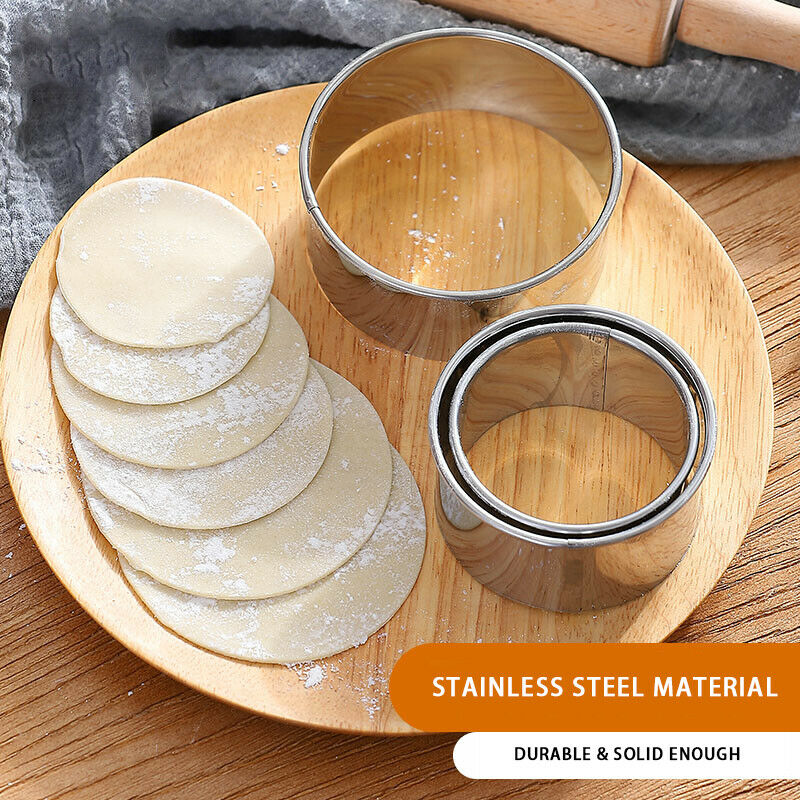 7Pcs Stainless Steel Dumpling Maker Dough Cutter Pie Ravioli Empanada Press Mold