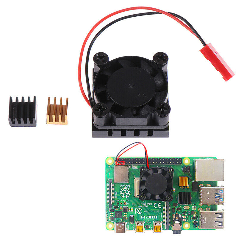 Cooling Fan with Aluminum Heatsink Cooling Pad Cooler Kit For Raspberry Pi 4B SJ