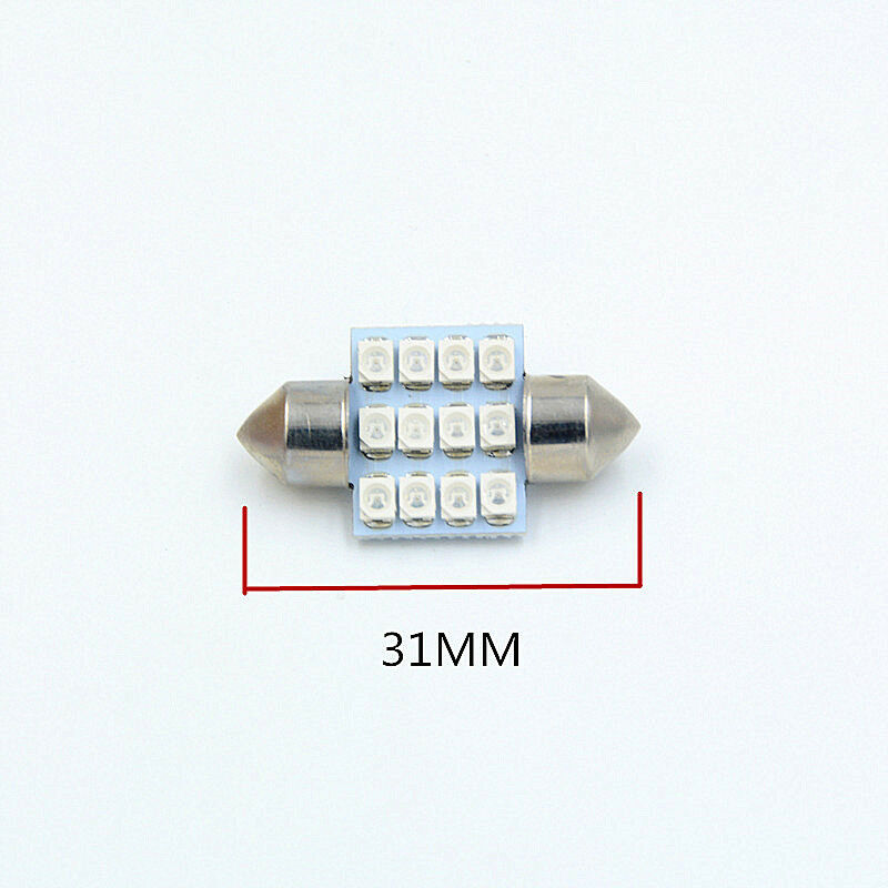 11x Red LED Lights Interior Package T10 31mm Map Dome License Plate Light