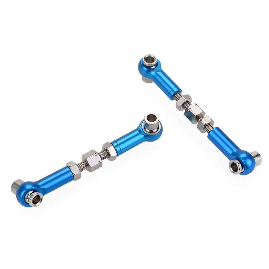 Machined Metal Front Rear Adjustable RC Turnbuckles Pull Rod for 1/12 &