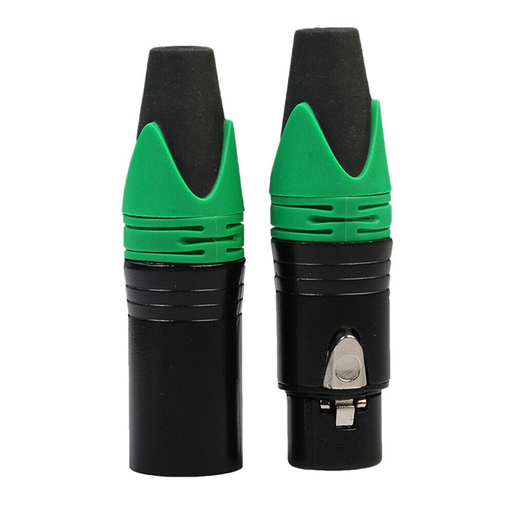 3 Pins XLR Connector Microphone Audio Cable Adapter DIY Accessories Green