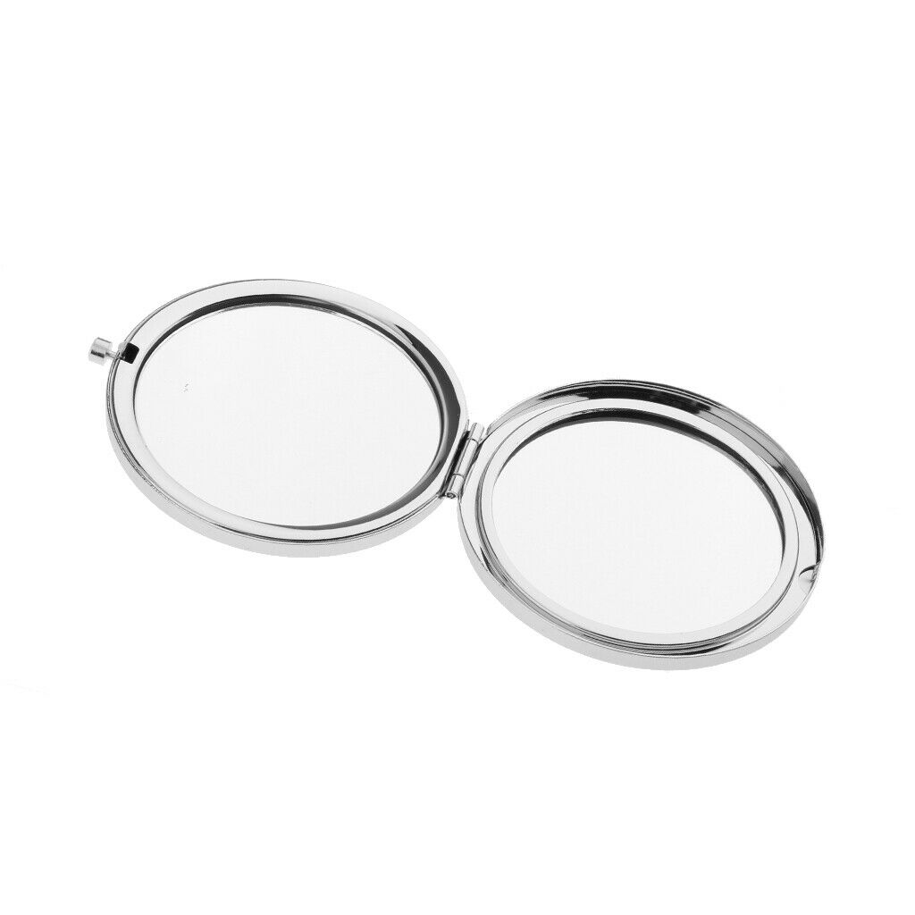 Travel Dual Sided Portable Folding Makeup Mirror Round Compact Pocket Size