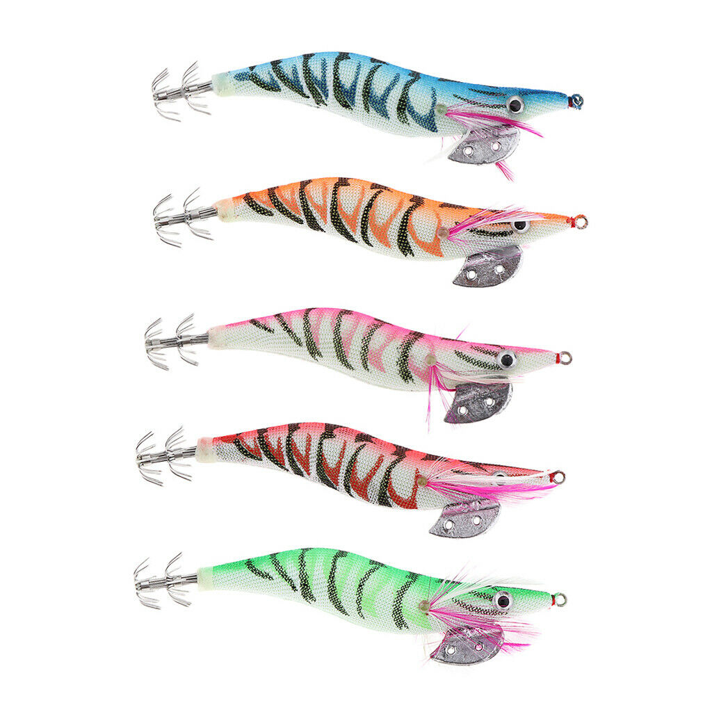 5x Soft Shrimp Fishing Lures Artificial Shrimp Bait 11cm Soft Saltwater Lure