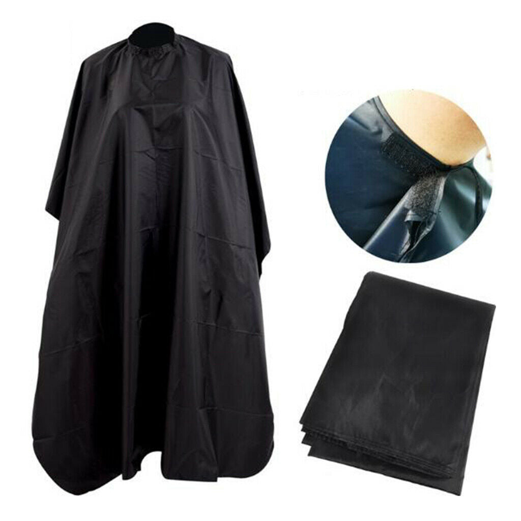 10Pcs Waterproof Salon Styling Capes Barber Shop Hair Dyeing Perm Gown Black