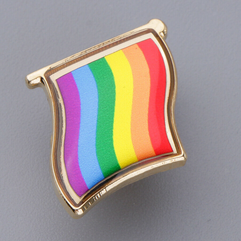 1 Piece Rainbow Flag Pin Lapel Pins Rainbow Metal Button Pin Pins Badge