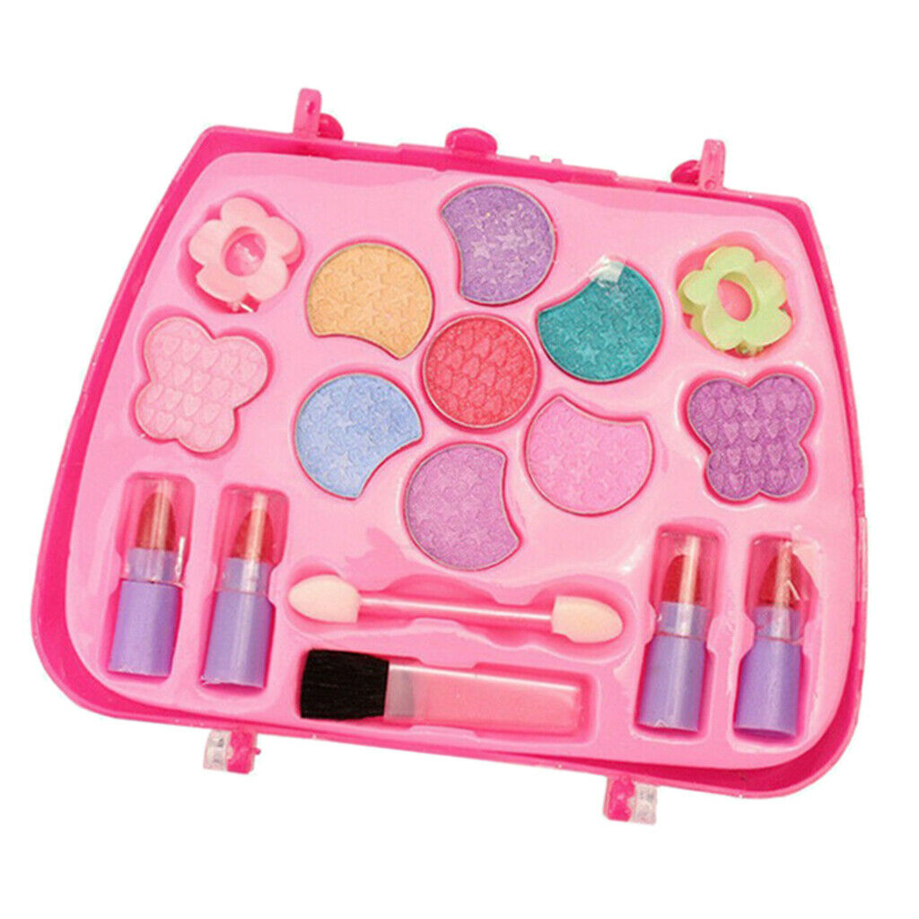 Kid Pretend Play Eyeshadow Lipstick Cosmetic Container Beauty Set Cool Gifts