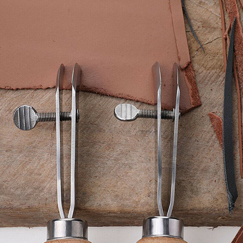 1pc Leather Tools Adjustable Cutter DIY Handmade Leather Crimper  Edge Ho.l8