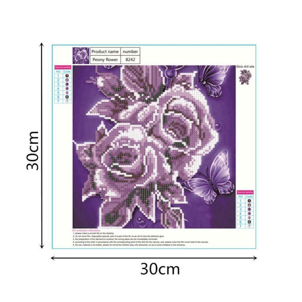 Flower Rose DIY 5D Diamond Painting Embroidery Cross Crafts Stitch Kit 2#