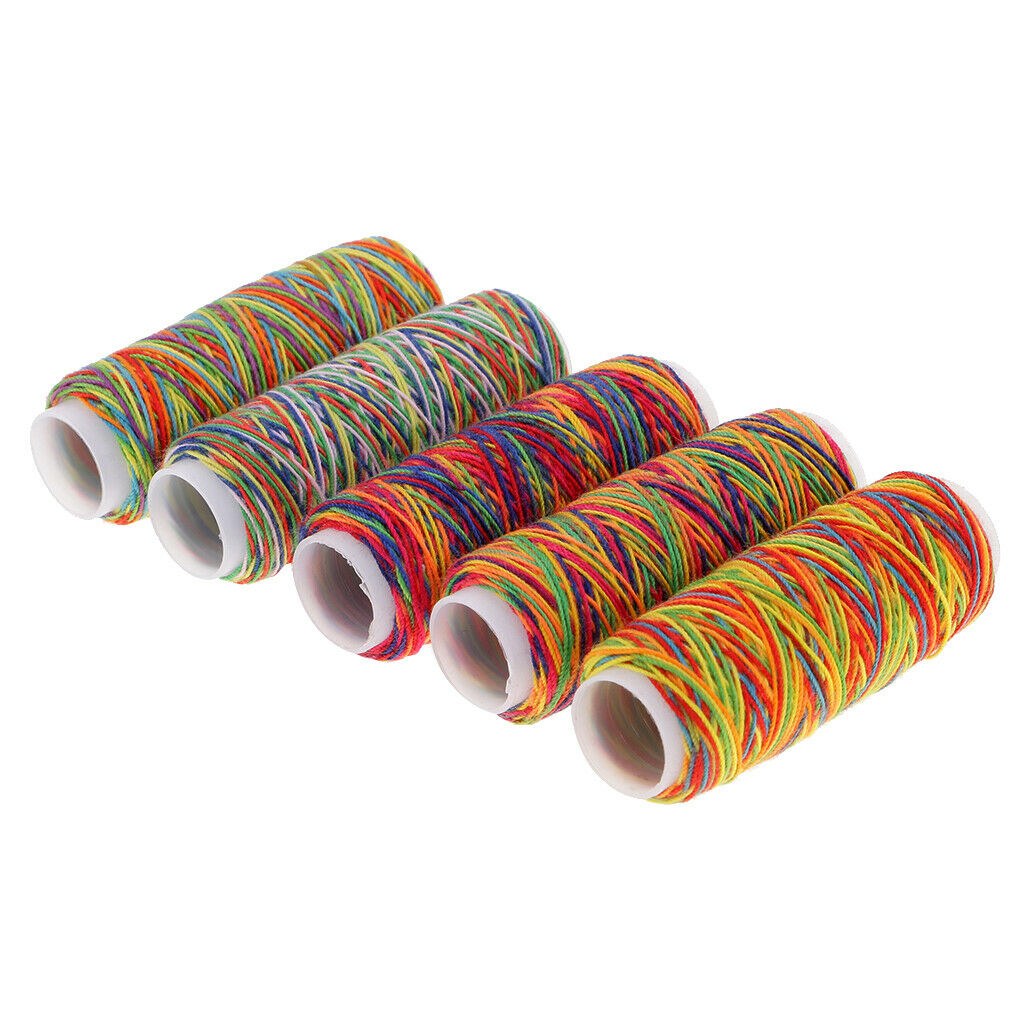 5 Pieces Rainbow Sewing Thread Cord Hand Tool For Sewing