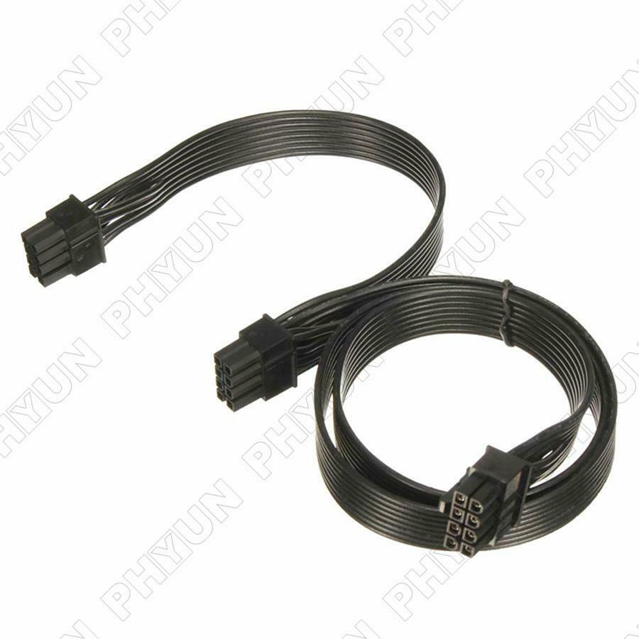 2Pcs PCI-e 8 Pin to DUAL 8 Pin Cable for CORSAIR AX Series Modular Power Supply