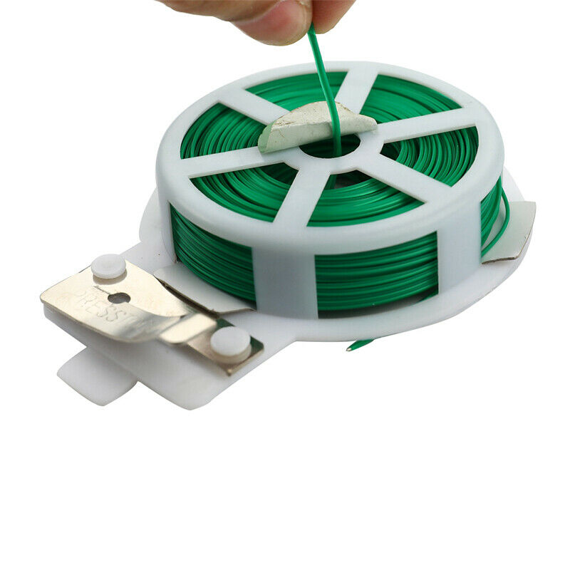 30M Plant Twist Tie With Cutter Sturdy Coated Wire For Garden Wire With SliceWF