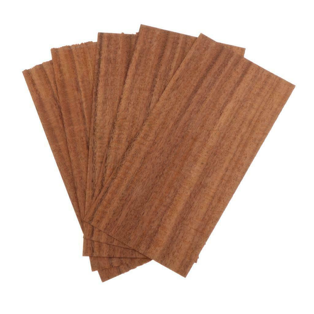 5pcs Classic Guitar Wood Head Veneer Shell Sheet for Decor Parts Acacia