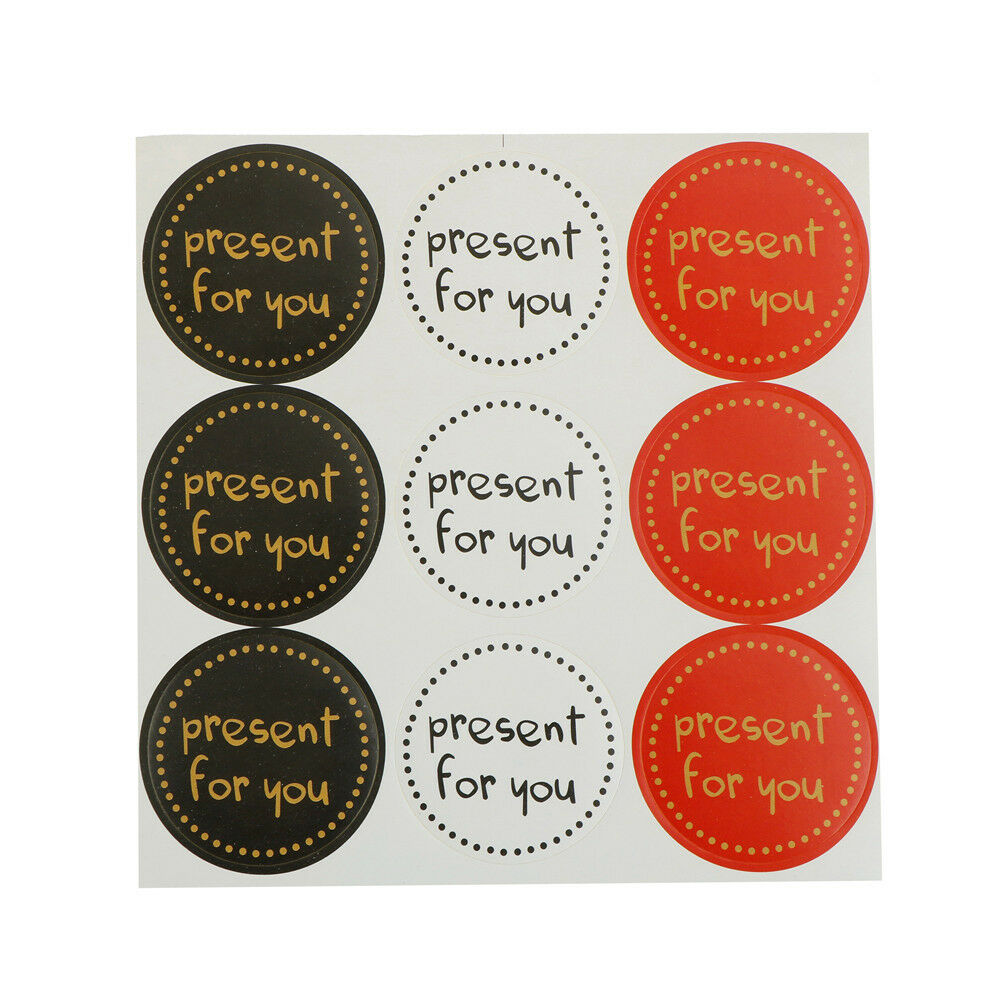 90x Present for you Kraft Paper Seal Stickers DIY Gifts labels/Baking Deco.l8