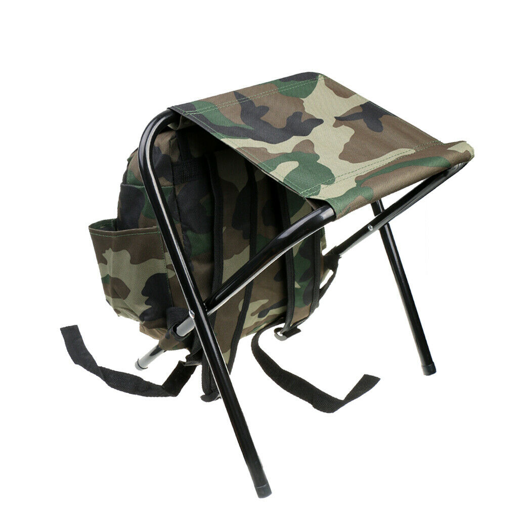 Fishing Stool with Backpack Rucksack Seat Chairs for Hunting Camping Picnic