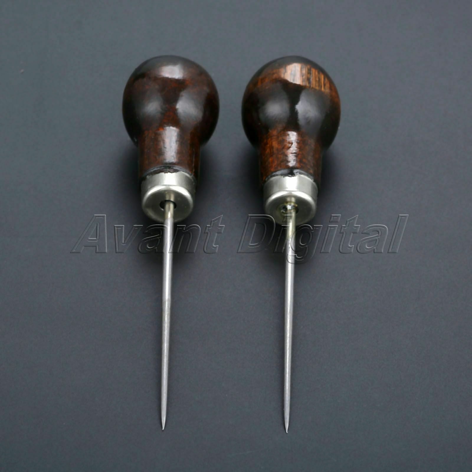 120mm Sewing Awls Leather Stitching Repair Tool 2Pcs Single Gourd Handle Pricker