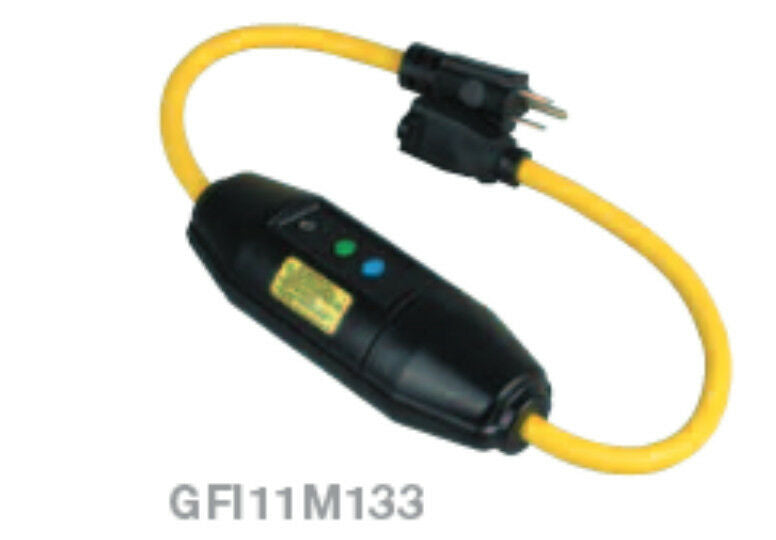 1pcs-COOPER Wiring GFI11M133 15A 120V Portable GFCI 2FT IN-LINE