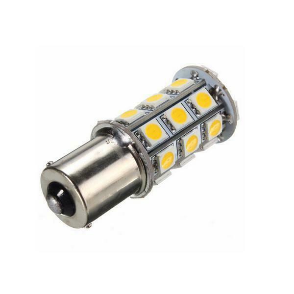 10pcs Warm White 1156 BA15s 27smd 5050 Led Car Emergency Lamp Rv Camping Light