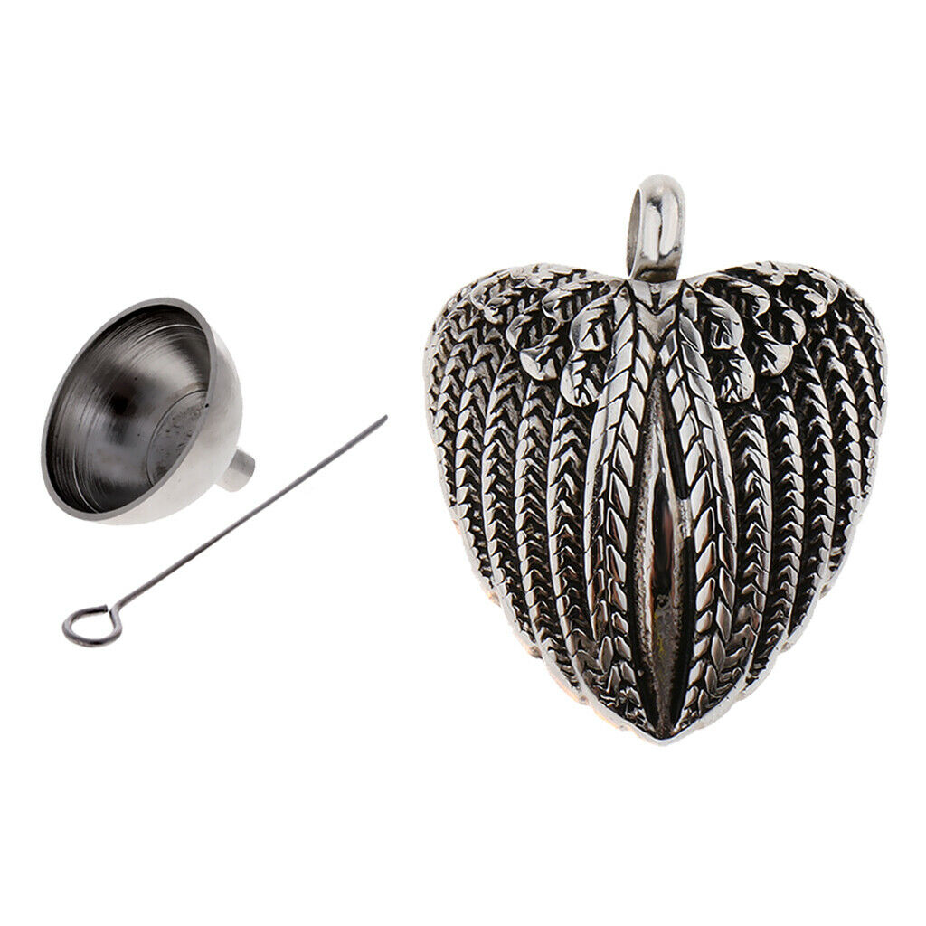 Metal Heart Ashes Urn Pendant Mini Keepsake Memorial Locket Mini Funnel