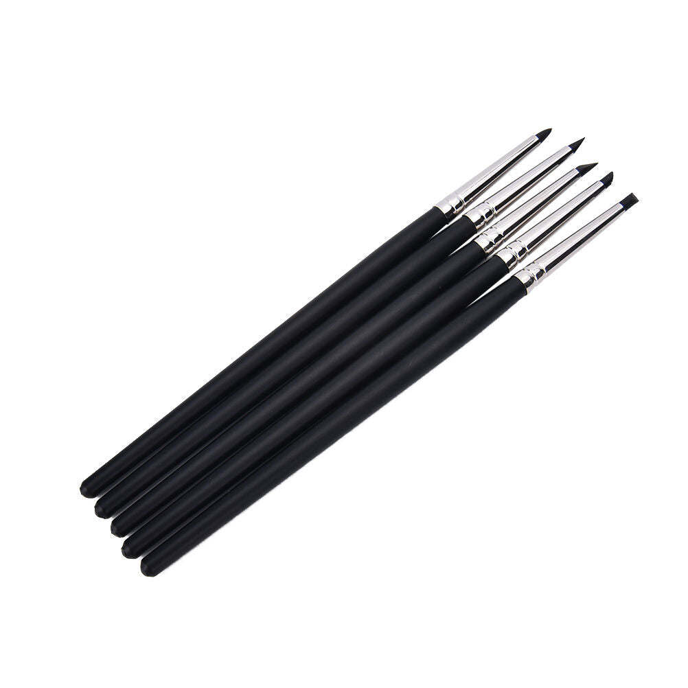 5pcs Silicone Rubber Shapers Polymer Clay Sculpting Modelling Fimo Tools .l8