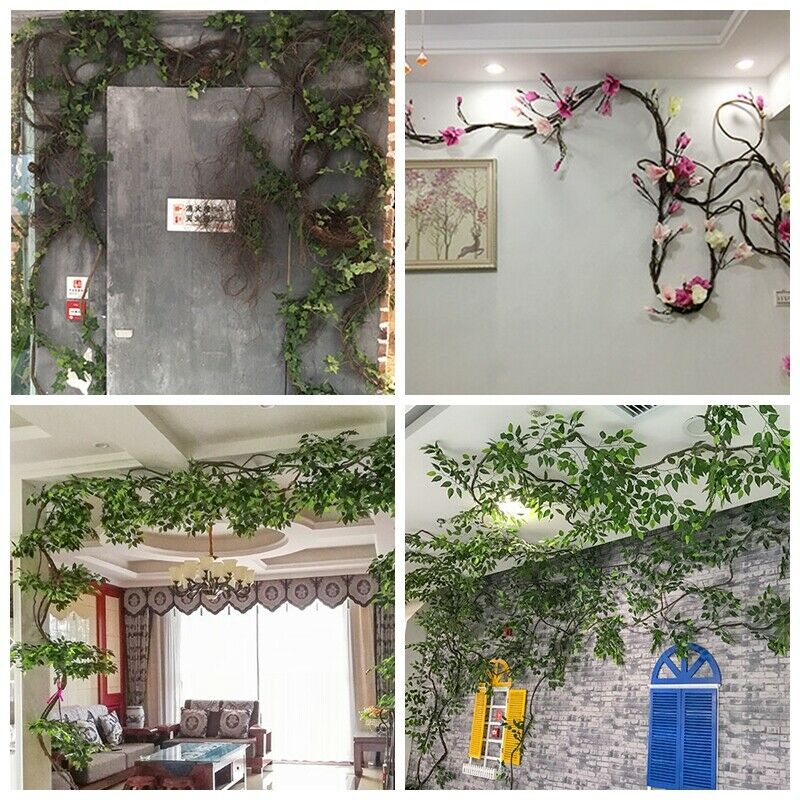 Natural Vine Wreath Dried Rattan 6M Tree Branches Rustic Wedding Wall Decor DIY