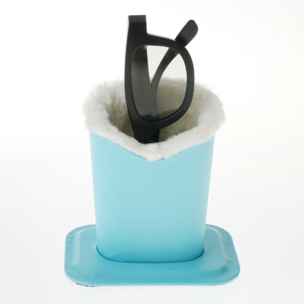 2x Soft Plush Lined Eyeglasses Holder Eyeglass Sunglasses Glasses Stand Case