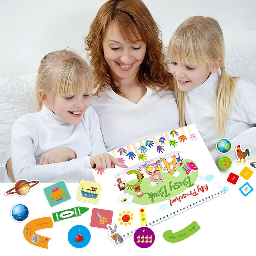 Montessori Kids Busy Book Logical Children Learning Reusable Stickers Gift