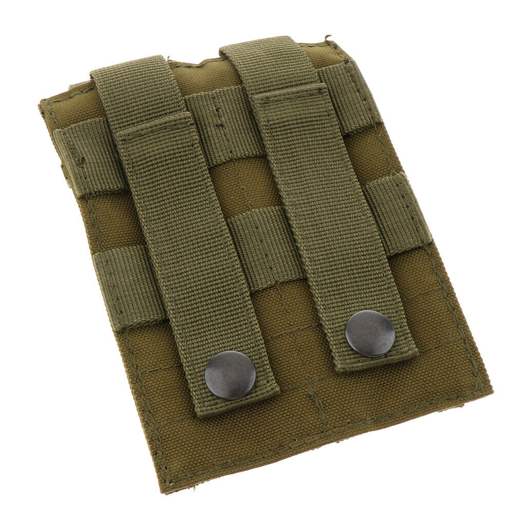 Outdoor Double Pouch Bag Flashlight Holder Sports Travel Pouch Navy Green