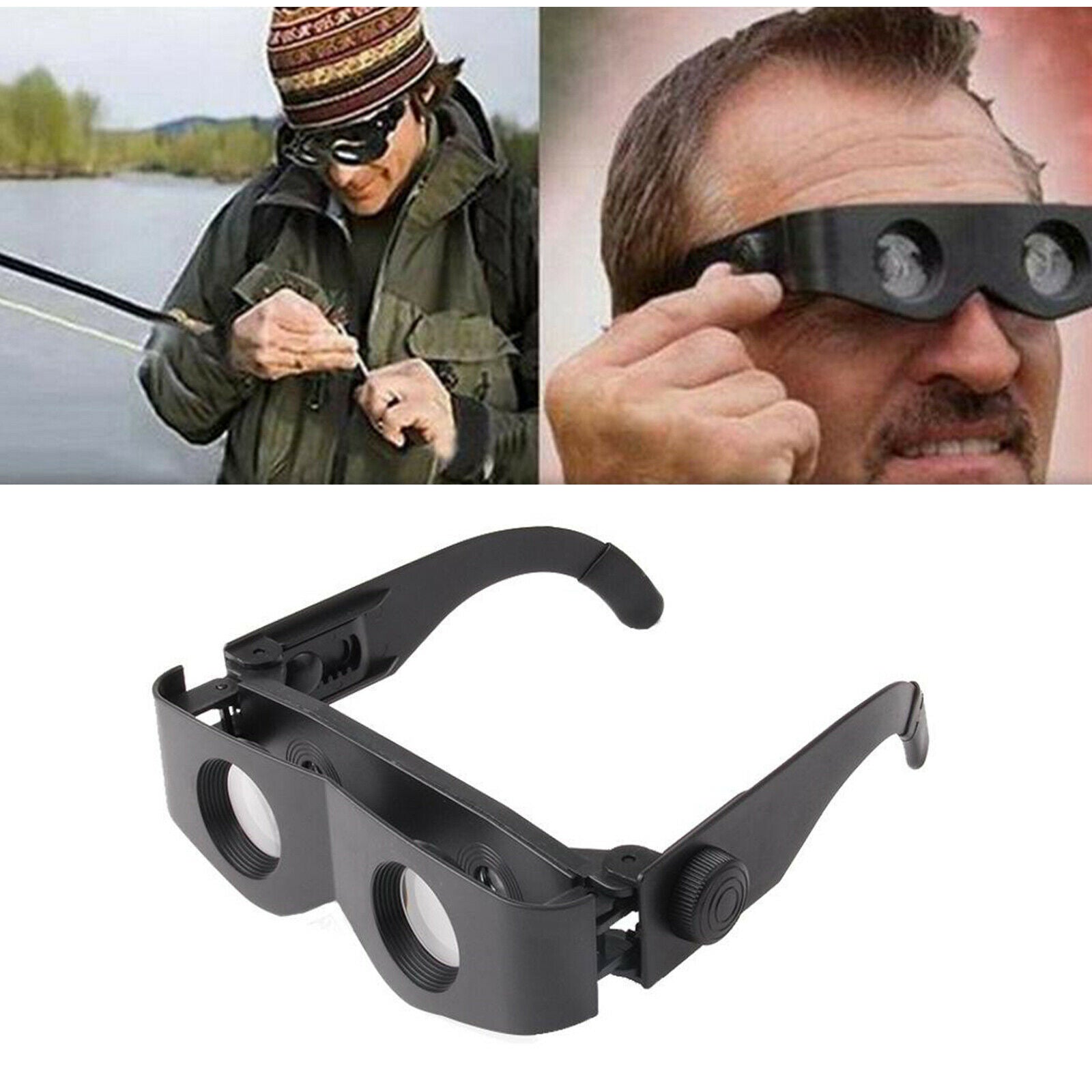 Adjustable ABS Focus Glasses Telescope Magnifier Binoculars For Fishing