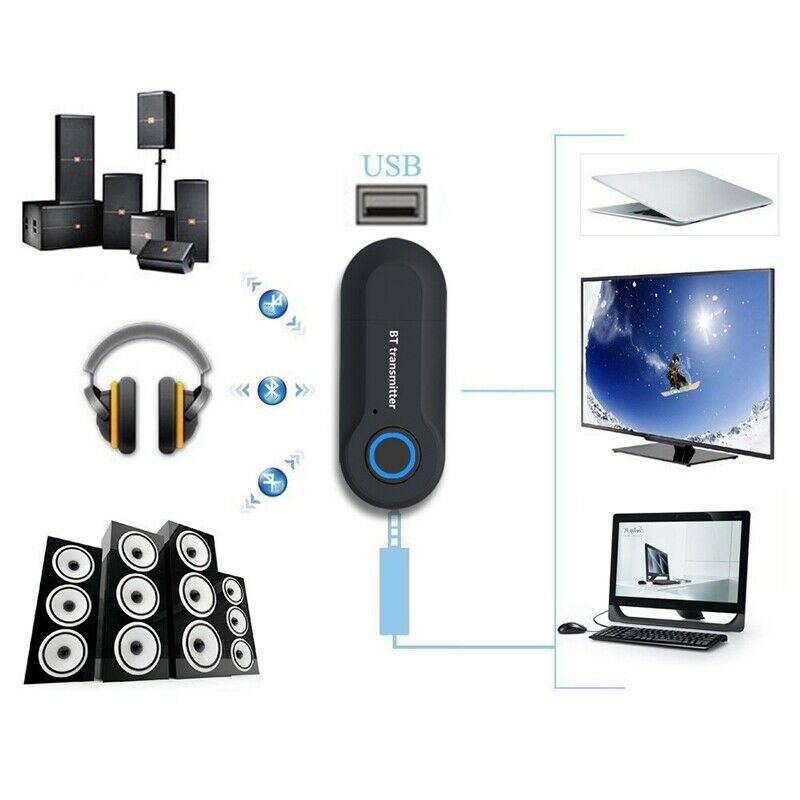 Bluetooth Transmitter 3.5MM Jack Audio Adapter Wireless Bluetooth Stereo AudioP4