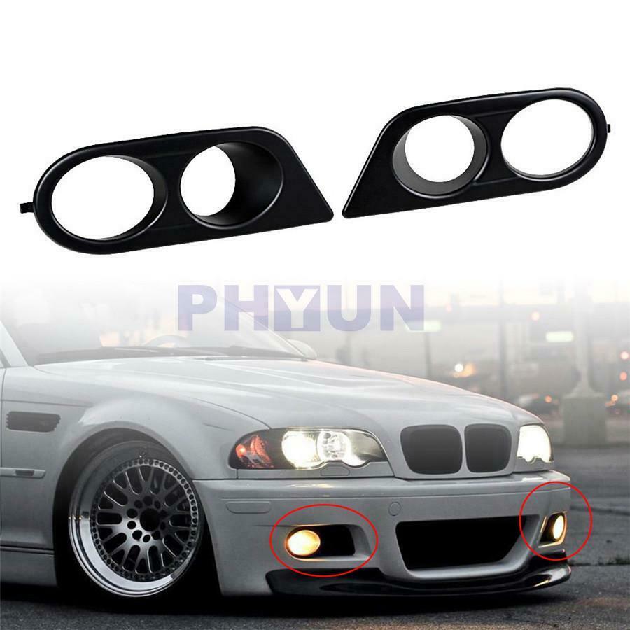 ABS Plastic Fog Light Cover Front Bumper Right & Left For BMW 1999-2006 M3 E46