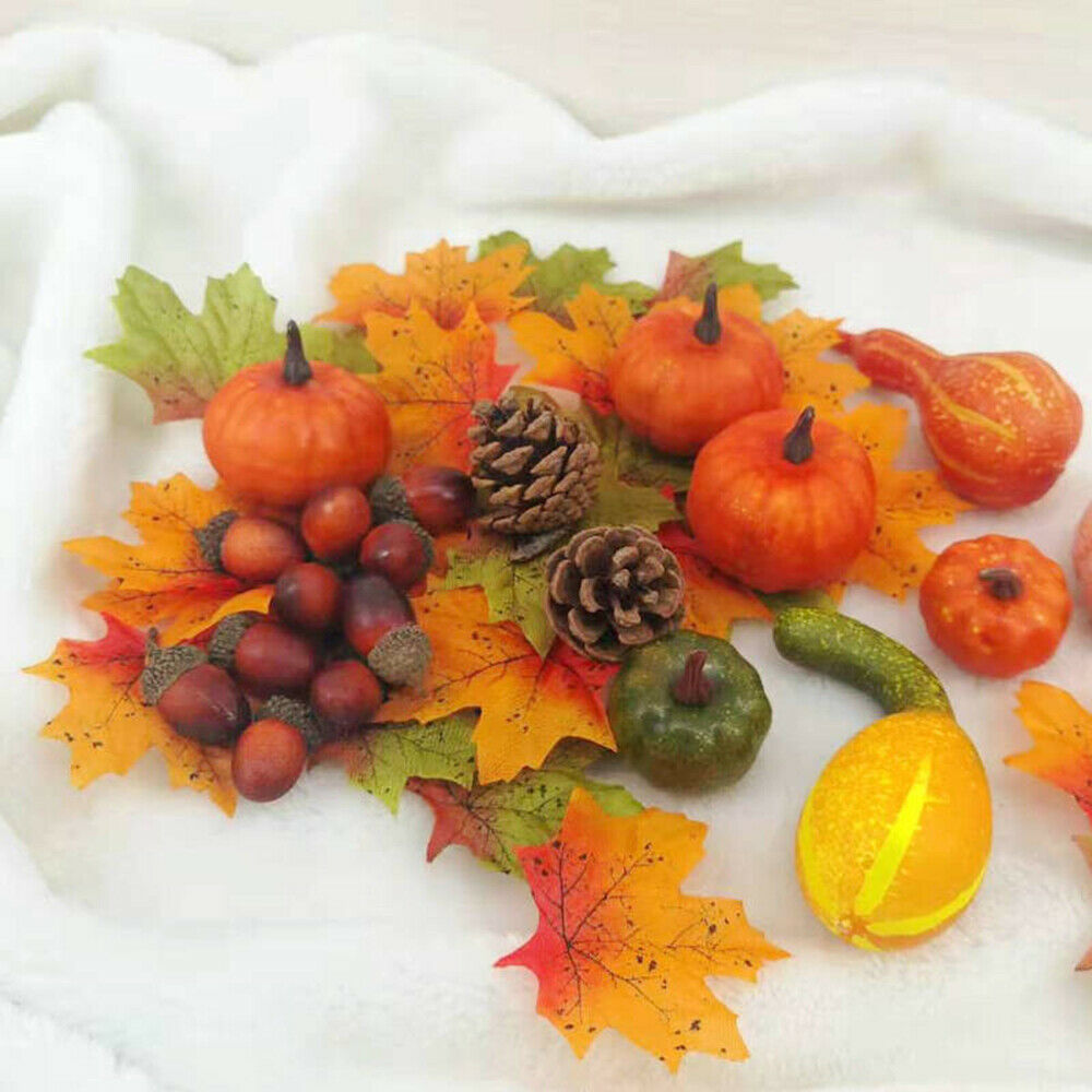 Artificial Pumpkin Harvest Autumn Fall Door Wall Wreath Banquet Halloween Decor