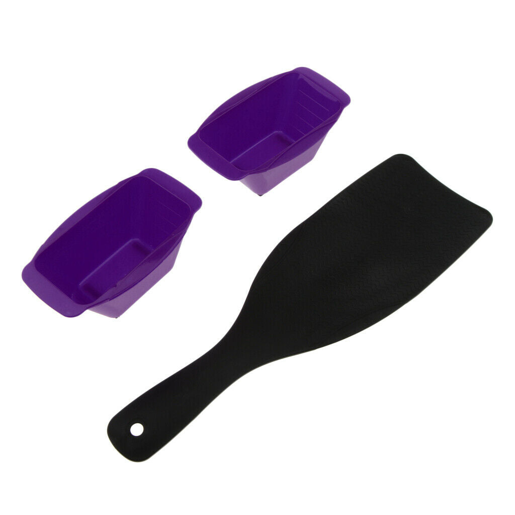 Highlight Balayage Board Paddle + 2 Detachable Hair Coloring Bowls Purple