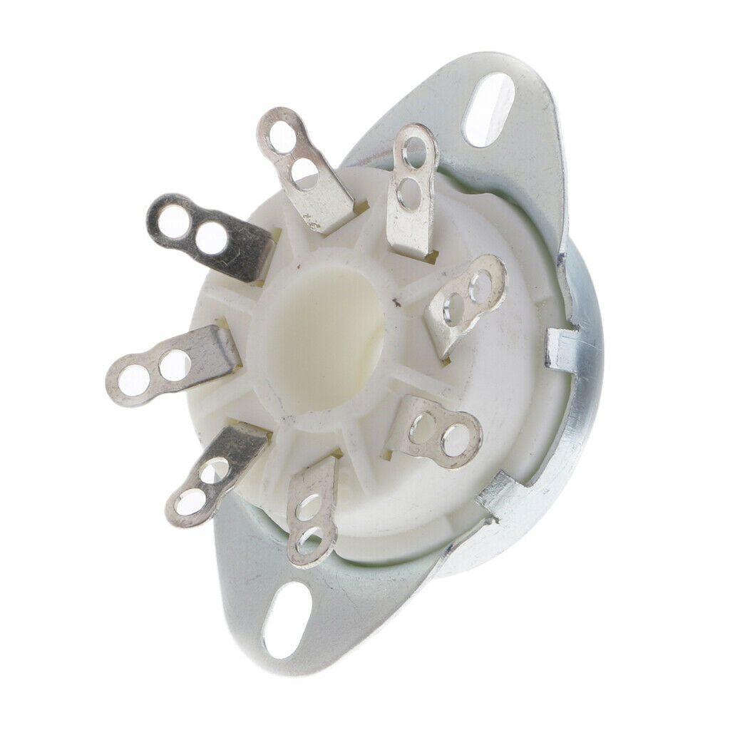 GZC8-Y-6 Ceramic 8pin PCB Mounting Tube Socket for KT88/6550 6P6P 6V6