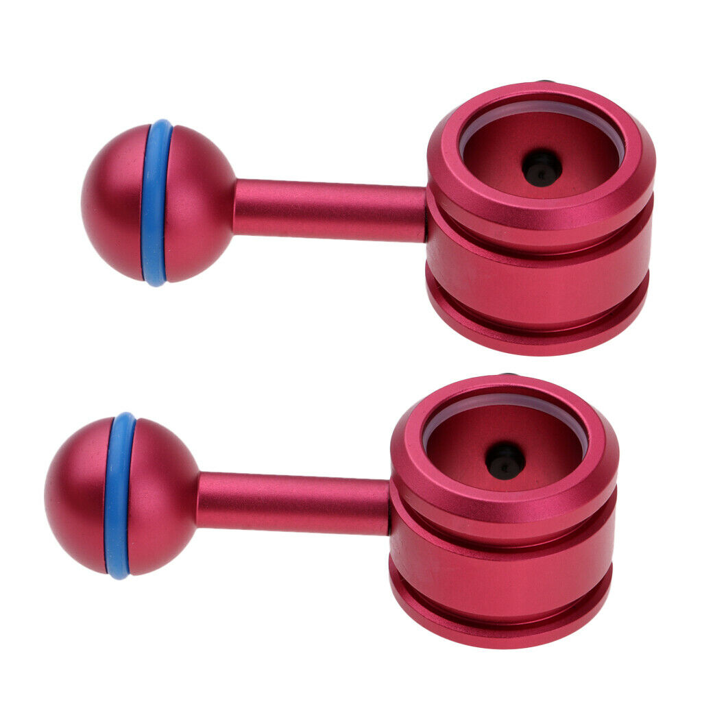 2pcs Metal Underwater Ball Joint Bracket Light Lamp Holder Flashlight Stand