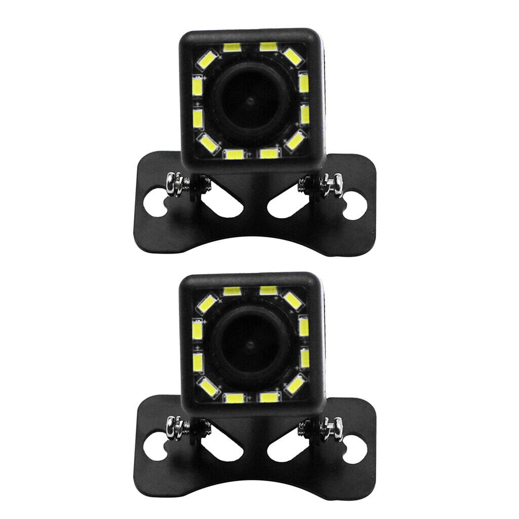 2 Pieces Rearview Reverse Camera LED Night Vision Backup Angle HD Color