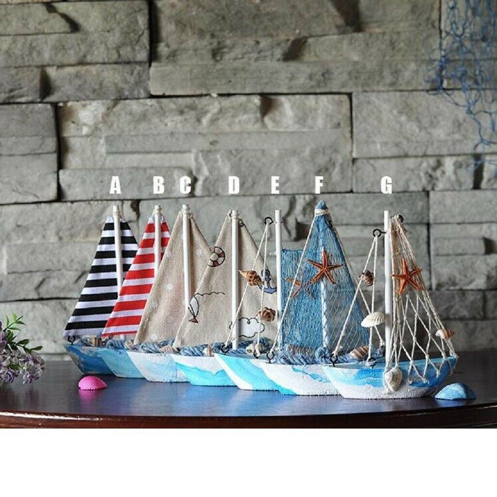 Fishing Net Sailing Nautical Wood Ornaments Mediterranean-style Home Decor#1