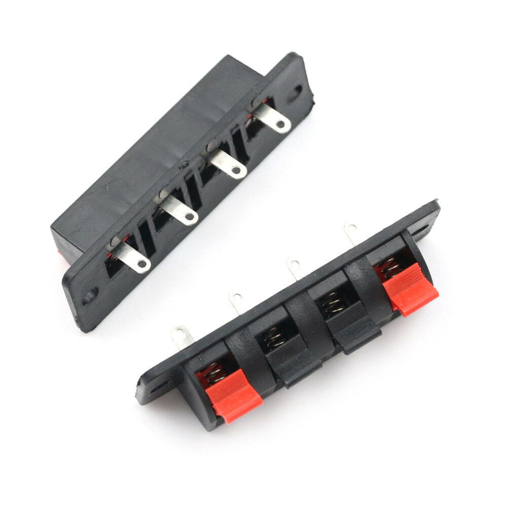 5Pcs Single Row 4 Pin 4 Position Speaker Terminal Board Connectors AdaI xJSJCA