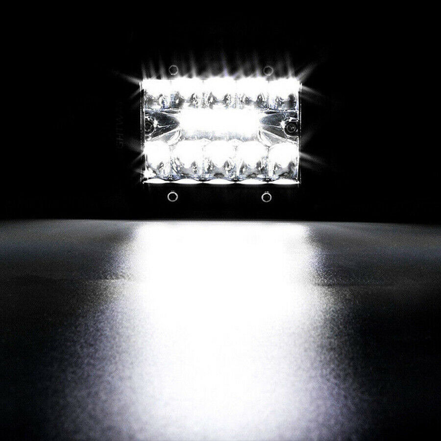 2x 4'' 60W 20-LED CREE Work Fog Light Bars Offroad SPOT FLOOD Work Driving Lamp