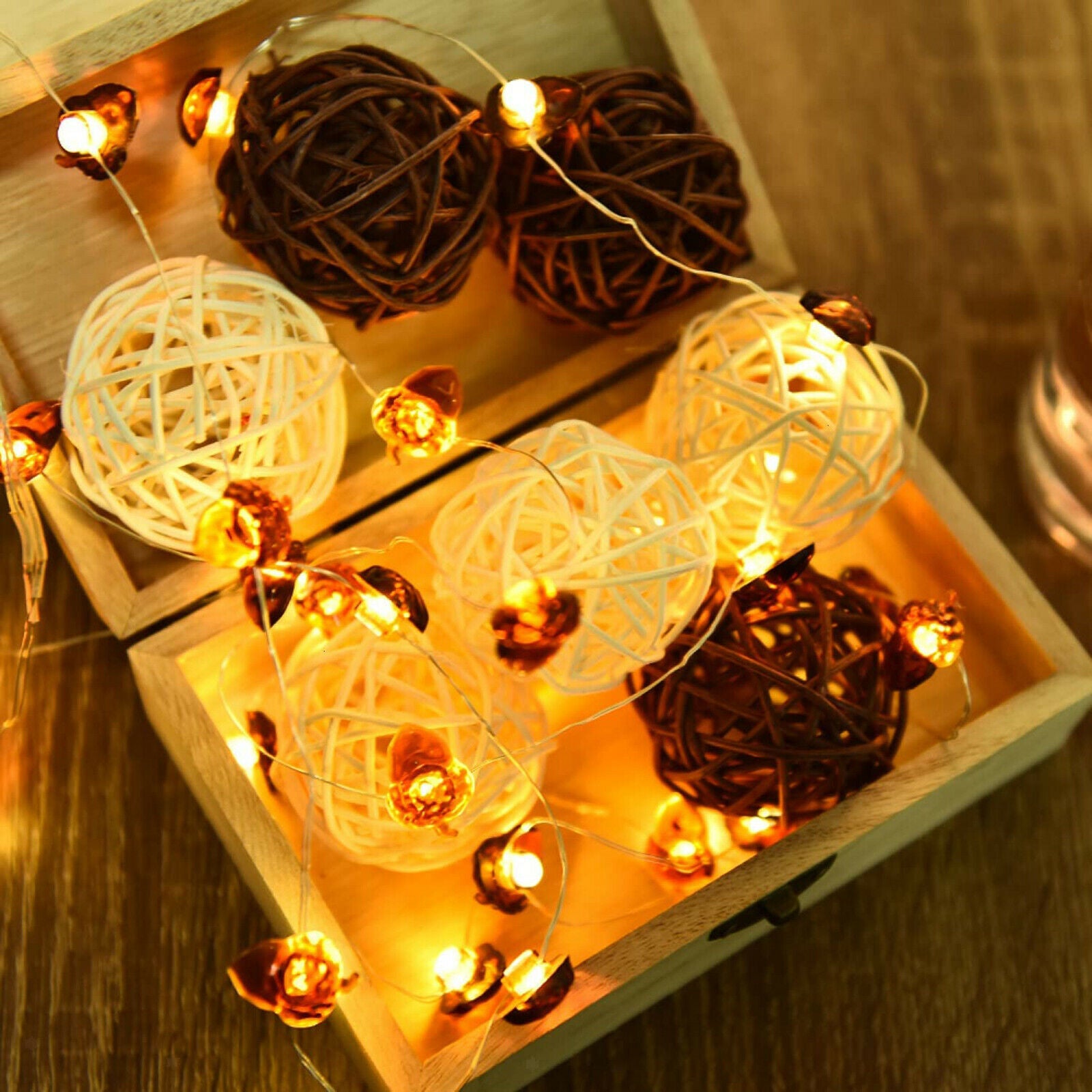 5cm Wicker Rattan Balls Decorative Orbs Table Ornament Wedding Decoration