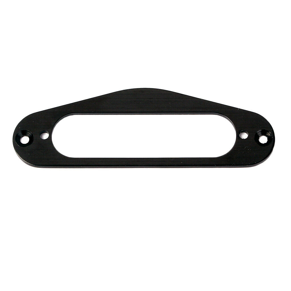 Electric Guitar Single Coil Neck Pickup Surround Ring with Screws Black