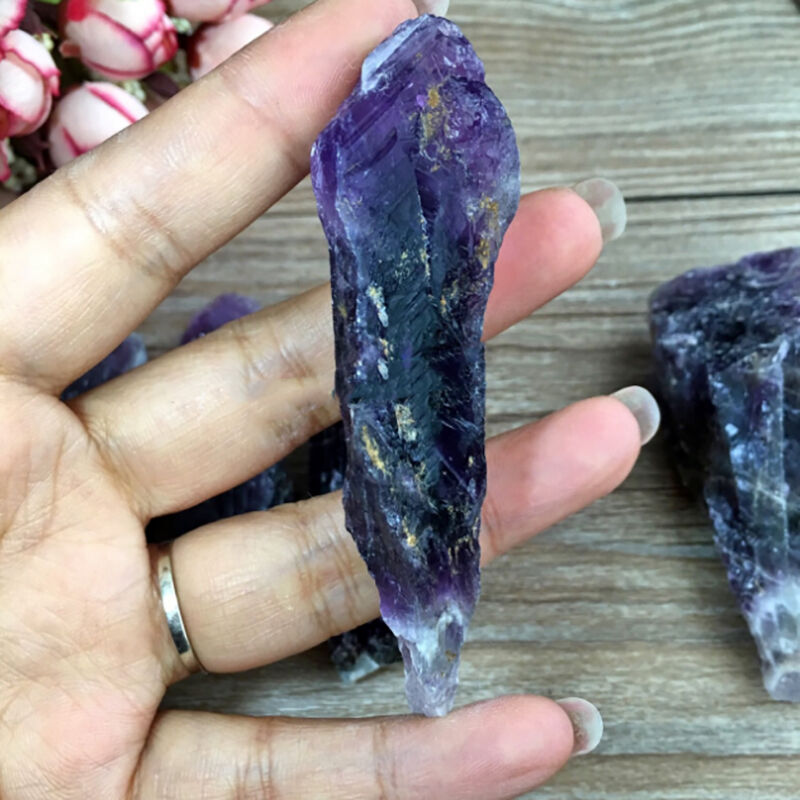 Lots 50g Natural Rough Rock Stone Mineral Specimen Amethyst Point Quartz Crystal