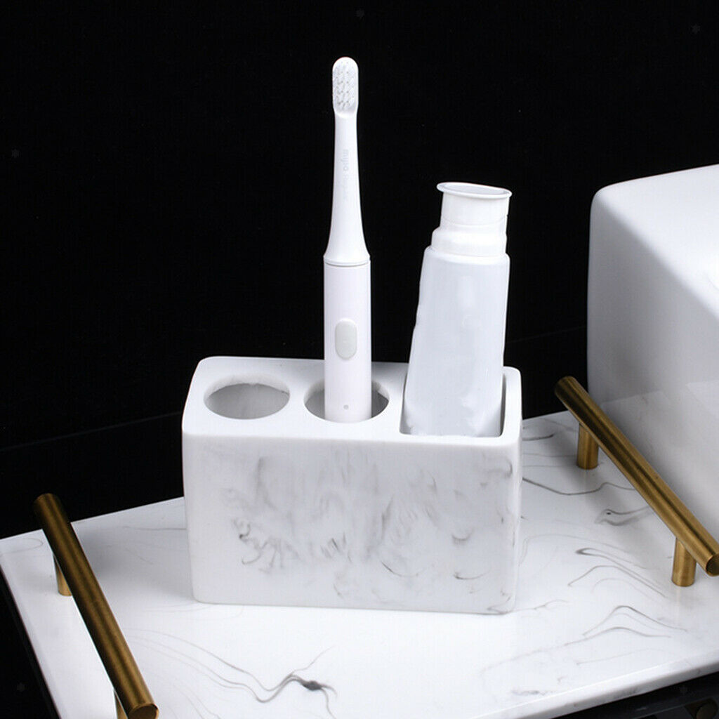 Bathroom Counter Accessories Set 5-pack Toothbrush Holder Soap Dish Decor