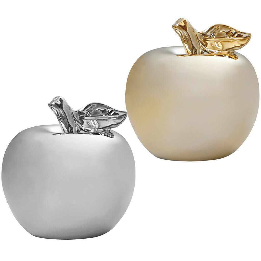 2 x decorative apples made of ceramic