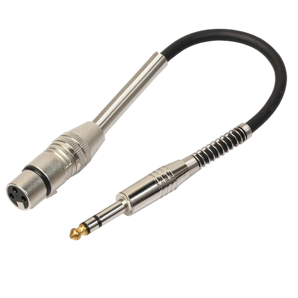 6.35mm Stereo   to 3 Pin XLR Female Adapter Cable  Audio Microphone