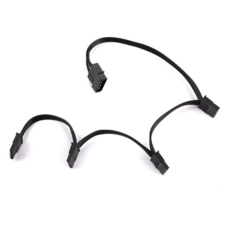 DIY Molex 4pin IDE 1 to 5 SATA 15Pin Hard Drive Power Supply Splitter Cab.l8